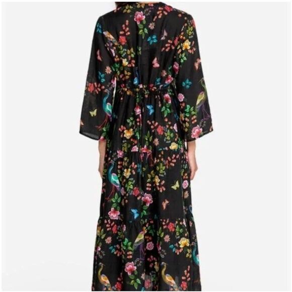 Johnny Was Boho Tie Back embroidered floral Dress Size medium - Picture 3 of 11